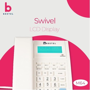 Beetel M64N Landline Phone with 16 Digit and LCD Display, 2-Way Adjustable Speaker Phone, 99 Incoming and 18 Outgoing Call Memory,3 One-Touch Memory,TEC Certified (M64N)(Warm Grey) Beetel M64N Landline Phone with 16 Digit and LCD Display, 2-Way Adjustable Speaker Phone, 99 Incoming and 18 Outgoing Call Memory,3 One-Touch Memory,TEC Certified (M64N)(Warm Grey)