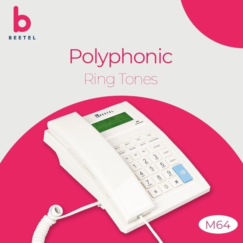Beetel M64N Landline Phone with 16 Digit and LCD Display, 2-Way Adjustable Speaker Phone, 99 Incoming and 18 Outgoing Call Memory,3 One-Touch Memory,TEC Certified (M64N)(Warm Grey) Beetel M64N Landline Phone with 16 Digit and LCD Display, 2-Way Adjustable Speaker Phone, 99 Incoming and 18 Outgoing Call Memory,3 One-Touch Memory,TEC Certified (M64N)(Warm Grey)