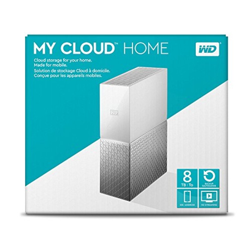 WD My Cloud Home WDBVXC0080HWT-BESN 8TB Network Attached Storage (White) Personal Cloud WD My Cloud Home WDBVXC0080HWT-BESN 8TB Network Attached Storage (White) Personal Cloud