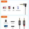 CableCreation 3.5mm to RCA Cable, 3 Feet Angle 3.5mm Male to 2RCA Male Auxiliary Stereo Audio Y Splitter Gold-Plated for Smartphones, MP3, Tablets, Speakers,Home Theater,HDTV,0.9M CableCreation 3.5mm to RCA Cable, 3 Feet Angle 3.5mm Male to 2RCA Male Auxiliary Stereo Audio Y Splitter Gold-Plated for Smartphones, MP3, Tablets, Speakers,Home Theater,HDTV,0.9M