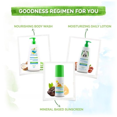 Mamaearth Deeply Nourishing Body Wash For Babies - 400ml | Infused with Coconut Oil, Orange Essential Oil & Aloe Vera Extract | Deeply Nourishing, Tear-Free Cleanser