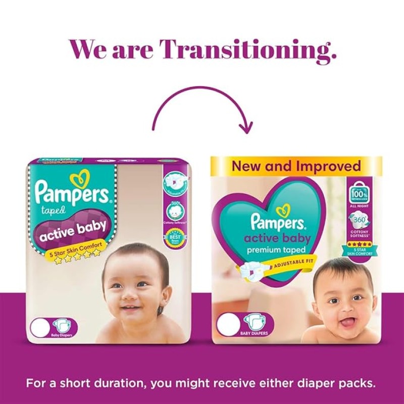 Pampers Active Baby Diapers, Extra Large (56 Count) Pampers Active Baby Diapers, Extra Large (56 Count)