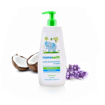 Mamaearth Gentle Cleansing Shampoo for Babies | Infused with Coconut, Jojoba Oil, Calendula Extract & Aloe Vera Extract | Tear-Free Natural Shampoo | 400 ml