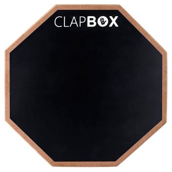Clapbox Drum Practice Pad - 12 inches, Black (Practice pad only)