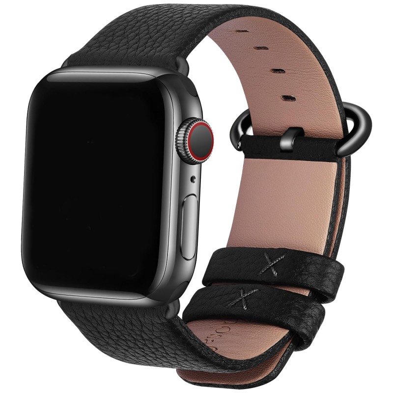 Fullmosa Leather Band Compatible with Apple Watch 49mm 45mm 44mm 42mm 38mm 40mm 41mm Women Men Band Strap for iWatch SE2/SE/Ultra 49mm/8/7/6/5/4/3/2/1,42mm 44mm 45mm 49mm Black Fullmosa Leather Band Compatible with Apple Watch 49mm 45mm 44mm 42mm 38mm 40mm 41mm Women Men Band Strap for iWatch SE2/SE/Ultra 49mm/8/7/6/5/4/3/2/1,42mm 44mm 45mm 49mm Black