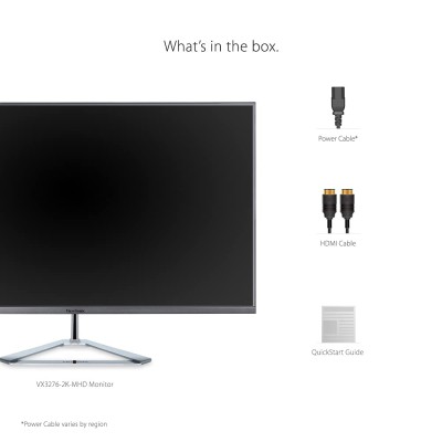 ViewSonic 81.28 Cm (32") 2K 2560 x 1440p QHD IPS Monitor with HDR10, 75hz,1.03 Billion Colors, 80M:1 Mega Ratio, Frameless, Ultra Slim, Dual Speaker, HDMI, Display Port– VX3276-2K-MHD-2 ViewSonic 81.28 Cm (32") 2K 2560 x 1440p QHD IPS Monitor with HDR10, 75hz,1.03 Billion Colors, 80M:1 Mega Ratio, Frameless, Ultra Slim, Dual Speaker, HDMI, Display Port– VX3276-2K-MHD-2