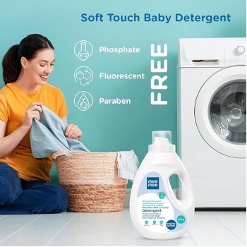 Mee Mee Baby Liquid Detergent 1.5 L | Ph balanced, Free from Harsh Chemicals, Safe for mother's hands & baby's skin | Anti-Bacterial, Removes Stains & Odor with One Drop, Hypoallergenic