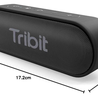 Tribit 2024 Version XSound Go Wireless Bluetooth 5.3 Speakers with Loud Stereo Sound & Rich Bass 16W,24H Playtime,150 ft Bluetooth Range,Outdoor Lightweight IPX7 Waterproof,Built-in Mic (Black)