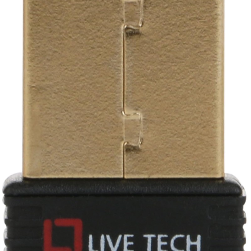 Live Tech Nano USB WiFi Adapter Dongle 150 Mbps Gold Plated USB Real High Speed Live Tech Nano USB WiFi Adapter Dongle 150 Mbps Gold Plated USB Real High Speed