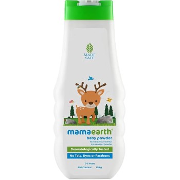 Mamaearth dusting powder with organic oatmeal & arrowroot powder for Babies, 150g
