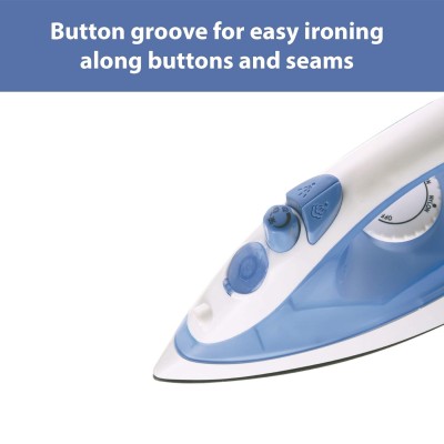USHA Steam Pro SI 3713, 1300 W Steam Iron, Powerful Steam Output Up to 18 G/Min, Non-Stick Soleplate (White & Blue), 1300 Watts USHA Steam Pro SI 3713, 1300 W Steam Iron, Powerful Steam Output Up to 18 G/Min, Non-Stick Soleplate (White & Blue), 1300 Watts