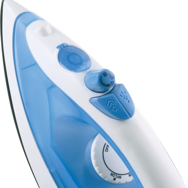 USHA Steam Pro SI 3713, 1300 W Steam Iron, Powerful Steam Output Up to 18 G/Min, Non-Stick Soleplate (White & Blue), 1300 Watts USHA Steam Pro SI 3713, 1300 W Steam Iron, Powerful Steam Output Up to 18 G/Min, Non-Stick Soleplate (White & Blue), 1300 Watts