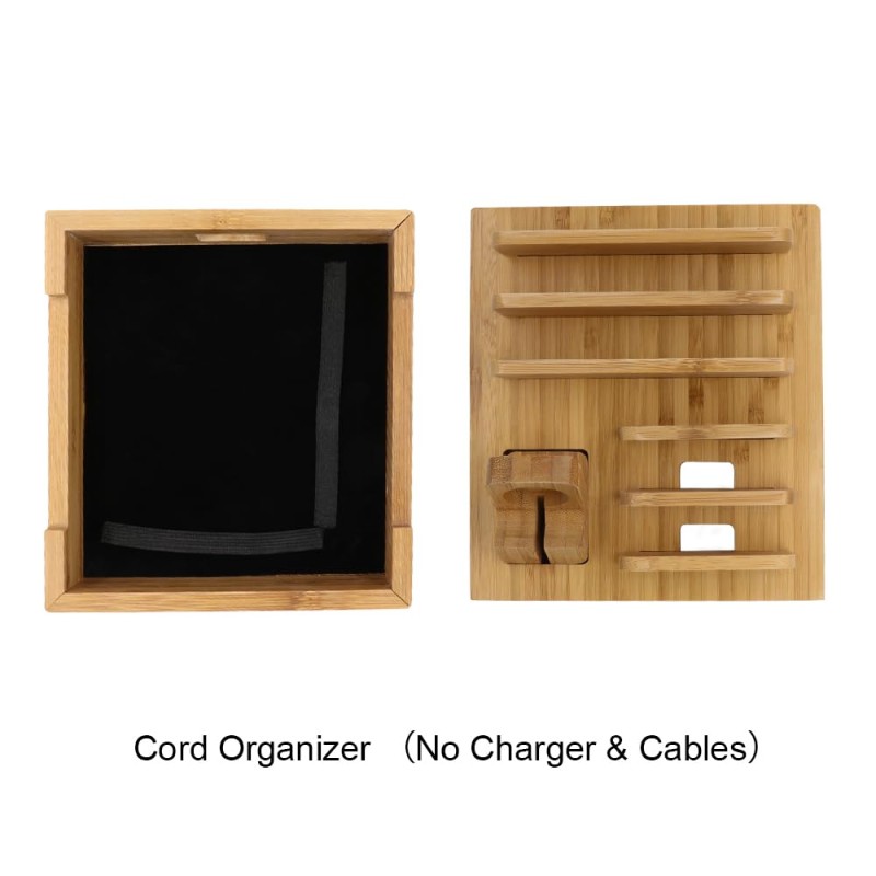 iCozzier Tabletop Bamboo 5-Slot Removable Tablet Phone Stand Holder Desktop Organizer for Apple Watch, iPhone, iPad, iWatch Stand Cord Organizer iCozzier Tabletop Bamboo 5-Slot Removable Tablet Phone Stand Holder Desktop Organizer for Apple Watch, iPhone, iPad, iWatch Stand Cord Organizer