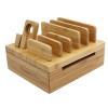 iCozzier Tabletop Bamboo 5-Slot Removable Tablet Phone Stand Holder Desktop Organizer for Apple Watch, iPhone, iPad, iWatch Stand Cord Organizer iCozzier Tabletop Bamboo 5-Slot Removable Tablet Phone Stand Holder Desktop Organizer for Apple Watch, iPhone, iPad, iWatch Stand Cord Organizer
