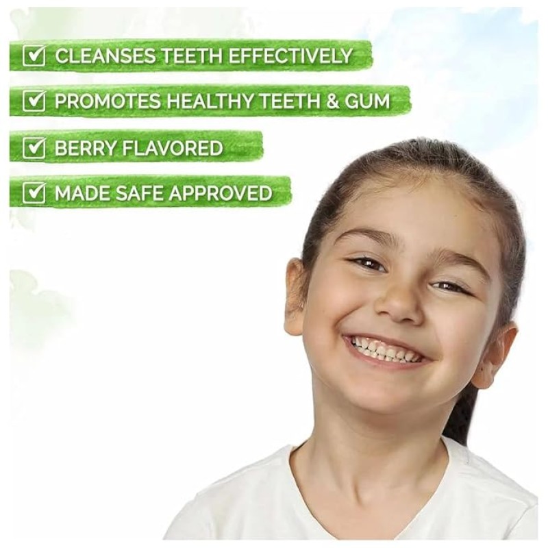 Mamaearth 100% Natural Berry Blast Kids Plaque Removal Toothpaste 50 Gm, Fluoride Free, SLS Free, No Artificial Flavours, Best for baby Mamaearth 100% Natural Berry Blast Kids Plaque Removal Toothpaste 50 Gm, Fluoride Free, SLS Free, No Artificial Flavours, Best for baby