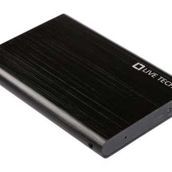 Live Tech 2.5 Inch SATA to USB 3.0 External Hard Drive Enclosure Case for Laptop Hard Disks (Hard Disk Not Included) (2.5" USB 3.0, Black)