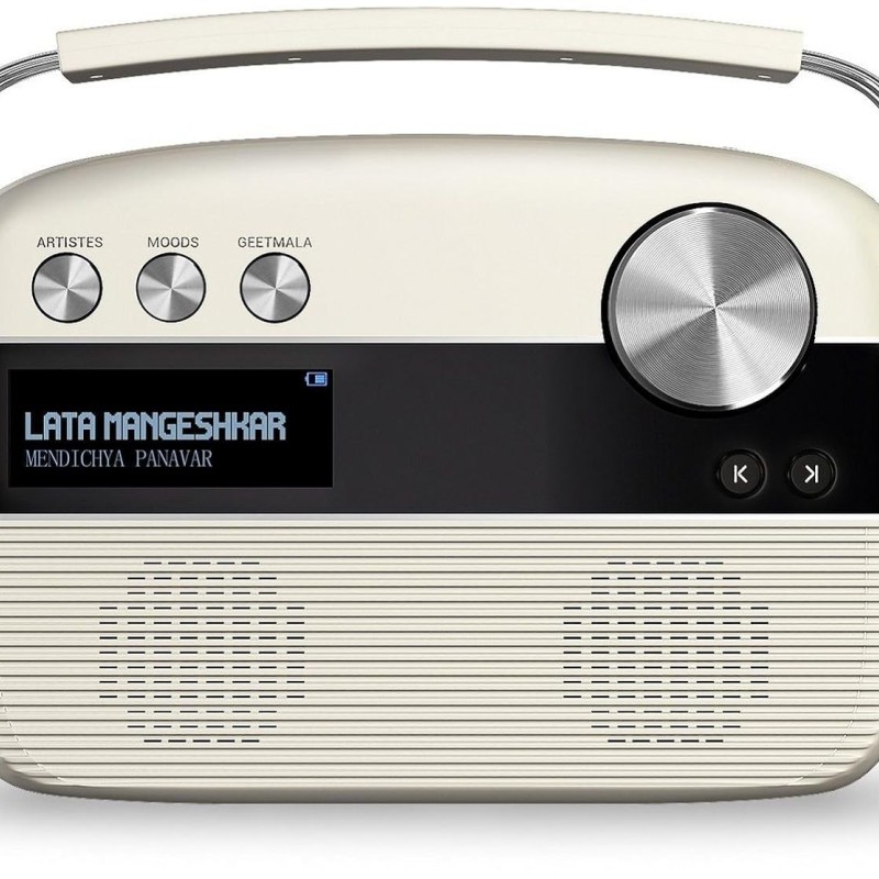 Carvaan Saregama Marathi - Bookshelf Portable Music Player with 5000 Preloaded Songs, FM/BT/AUX (Porcelain White) Carvaan Saregama Marathi - Bookshelf Portable Music Player with 5000 Preloaded Songs, FM/BT/AUX (Porcelain White)