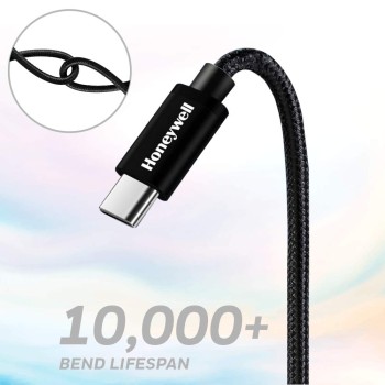 Honeywell USB 2.0 to Type C Cable -1.2 Meter-Braided for Smartphone (Black) Honeywell USB 2.0 to Type C Cable -1.2 Meter-Braided for Smartphone (Black)