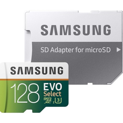 Samsung 128GB 100MB/s (U3) MicroSD EVO Select Memory Card with Adapter (MB-ME128GA/AM) Samsung 128GB 100MB/s (U3) MicroSD EVO Select Memory Card with Adapter (MB-ME128GA/AM)
