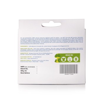 Mamaearth Natural Repellent Mosquito Patches For Babies with 12 Hour Protection,White,Pack of 1
