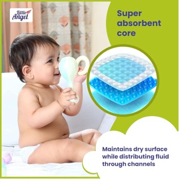 Little Angel Extra Dry Baby Pants Diaper, Large (L) Size, 48 Count, Super Absorbent Core Up to 12 Hrs. Protection, Soft Elastic Waist Grip & Wetness Indicator, Pack of 1, 8-14kg Little Angel Extra Dry Baby Pants Diaper, Large (L) Size, 48 Count, Super Absorbent Core Up to 12 Hrs. Protection, Soft Elastic Waist Grip & Wetness Indicator, Pack of 1, 8-14kg