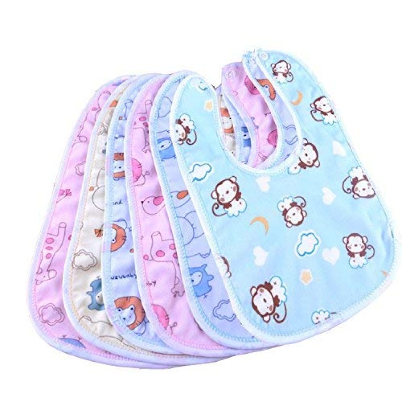 BabyGo Waterproof Spill Resistant Bibs, Baby Apron With Bib, Baby Bibs For 6 to 12 Months, Fastdry Bibs, Soft Cotton Bib (Set of 6) BabyGo Waterproof Spill Resistant Bibs, Baby Apron With Bib, Baby Bibs For 6 to 12 Months, Fastdry Bibs, Soft Cotton Bib (Set of 6)