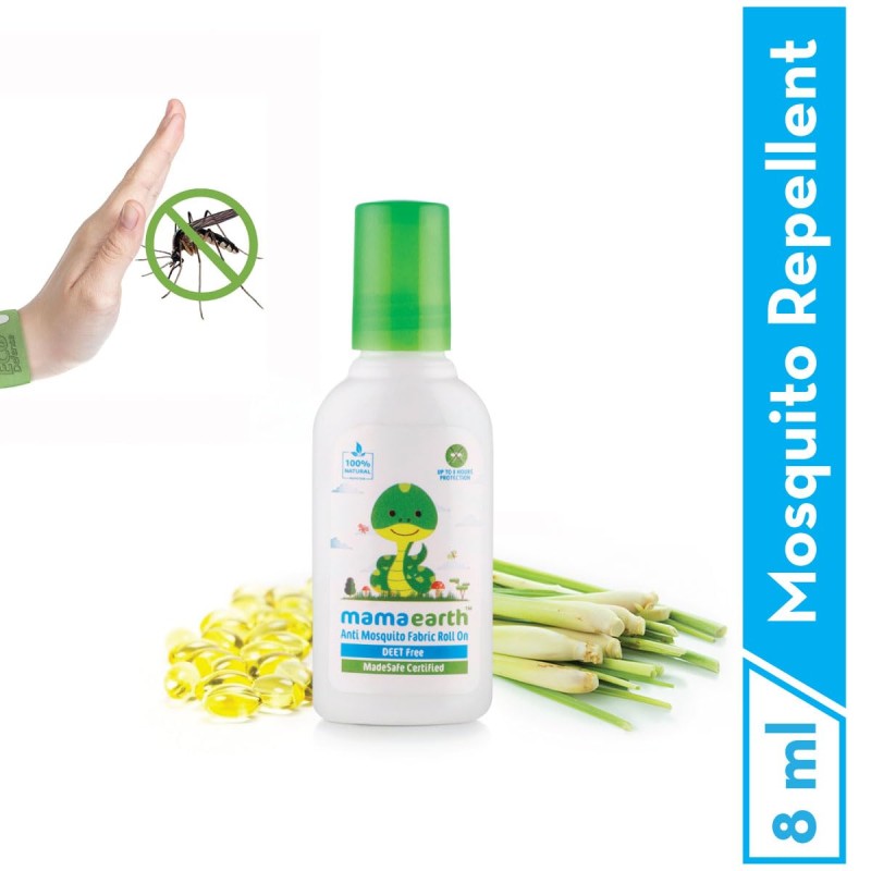 Mamaearth Anti Mosquito Fabric Roll On for Indoor & Outdoor use, Mosquito Repellent, DEET Free, Protects from Dengue, Malaria & Chikungunya,Safe for babies-8ml Mamaearth Anti Mosquito Fabric Roll On for Indoor & Outdoor use, Mosquito Repellent, DEET Free, Protects from Dengue, Malaria & Chikungunya,Safe for babies-8ml