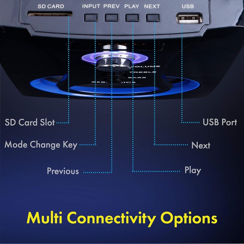 Zebronics ZEB-BT2490RUCF Wireless Bluetooth Multimedia Speaker With Supporting SD Card, USB, AUX, FM & Remote Control. (34 Watt, 2.1 Channel) Zebronics ZEB-BT2490RUCF Wireless Bluetooth Multimedia Speaker With Supporting SD Card, USB, AUX, FM & Remote Control. (34 Watt, 2.1 Channel)