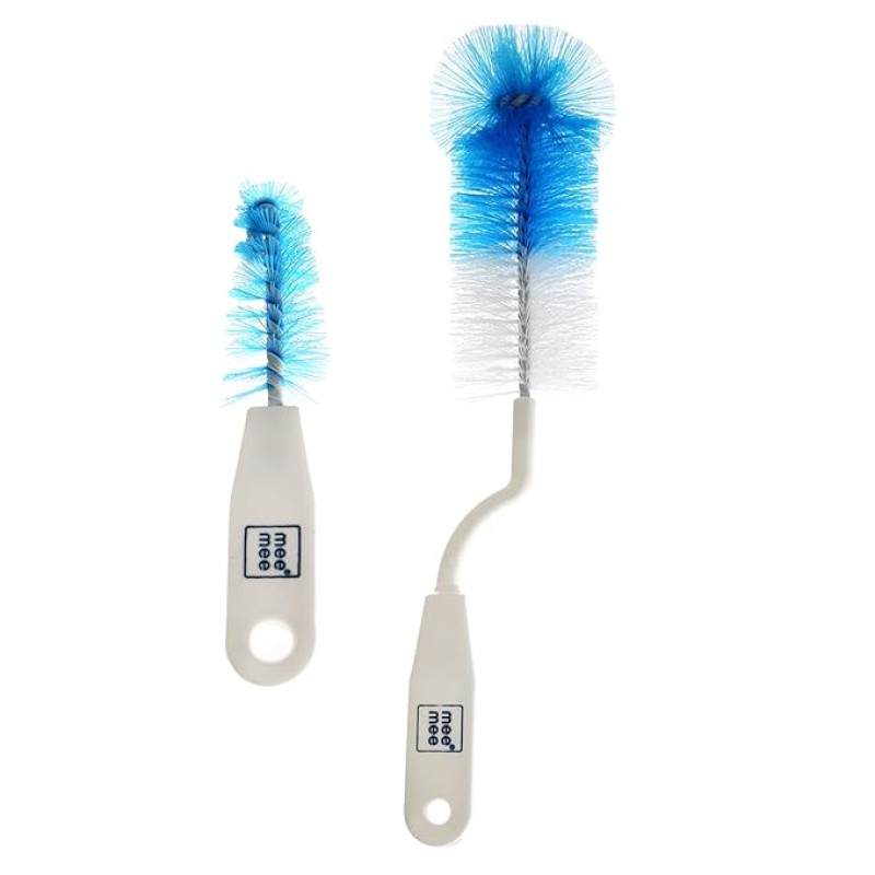 Mee Mee 360° Movable Nylon Bristle Baby Feeding Bottle & Nipple Cleaning Brush | Ergonomic Handle | Easy to Clean Bottle Corners for Narrow & Wide Neck | BPA Free Easy Hanging Storage (Dark Blue) Mee Mee 360° Movable Nylon Bristle Baby Feeding Bottle & Nipple Cleaning Brush | Ergonomic Handle | Easy to Clean Bottle Corners for Narrow & Wide Neck | BPA Free Easy Hanging Storage (Dark Blue)