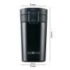 Borosil - vacuum insulated Hydra Coffeemate stainless Steel travel mug - spill proof - hot and cold_BT300BLK110_300ml Borosil - vacuum insulated Hydra Coffeemate stainless Steel travel mug - spill proof - hot and cold_BT300BLK110_300ml