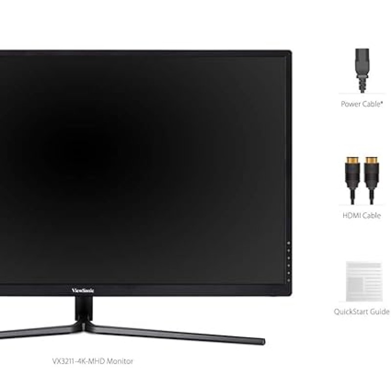 ViewSonic VX3211-4K-MHD 32 Inch 4K UHD Monitor with 99% sRGB Color Coverage HDR10 FreeSync HDMI and DisplayPort, Black ViewSonic VX3211-4K-MHD 32 Inch 4K UHD Monitor with 99% sRGB Color Coverage HDR10 FreeSync HDMI and DisplayPort, Black