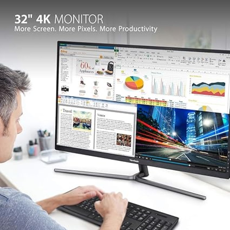 ViewSonic VX3211-4K-MHD 32 Inch 4K UHD Monitor with 99% sRGB Color Coverage HDR10 FreeSync HDMI and DisplayPort, Black ViewSonic VX3211-4K-MHD 32 Inch 4K UHD Monitor with 99% sRGB Color Coverage HDR10 FreeSync HDMI and DisplayPort, Black