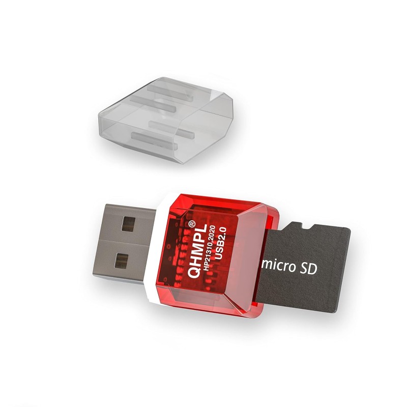 Quantum USB Card Reader for Micro SD/ TF Card, Compact and Lightweight, QHM-5570 (Red) Quantum USB Card Reader for Micro SD/ TF Card, Compact and Lightweight, QHM-5570 (Red)