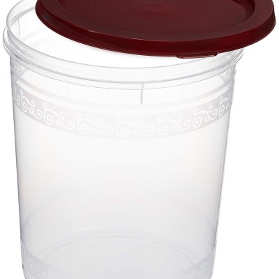 Solimo 2-Piece Kitchen Storage Container Set, 7.5 litres, Brown Lid, Plastic Solimo 2-Piece Kitchen Storage Container Set, 7.5 litres, Brown Lid, Plastic