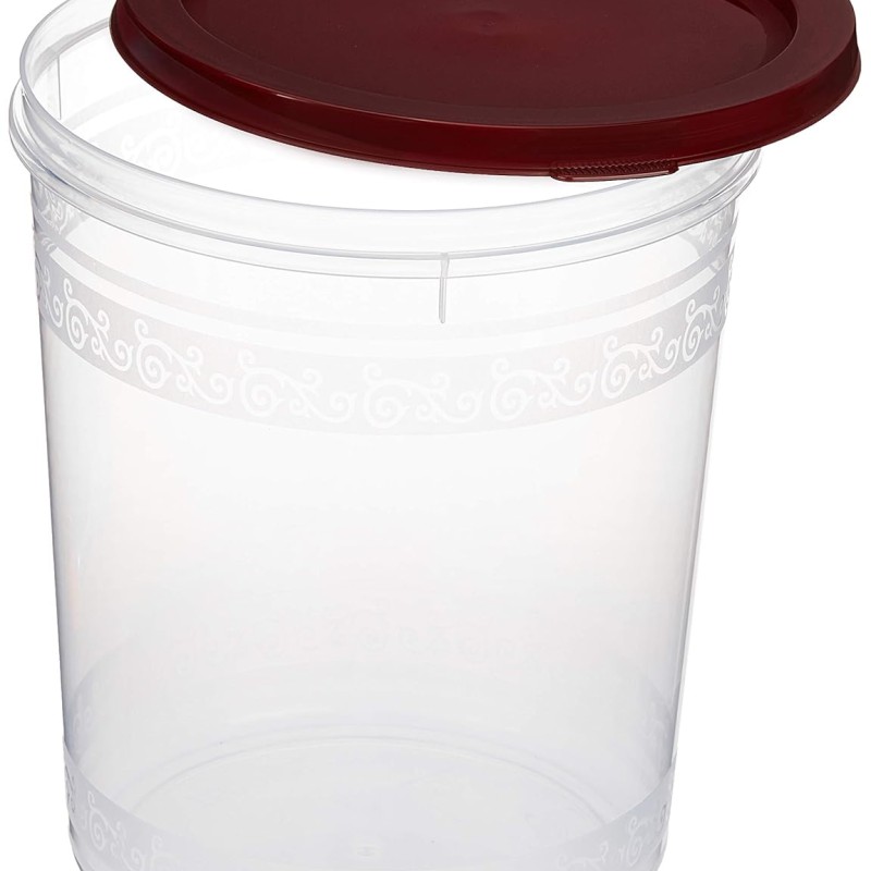Solimo 2-Piece Kitchen Storage Container Set, 7.5 litres, Brown Lid, Plastic Solimo 2-Piece Kitchen Storage Container Set, 7.5 litres, Brown Lid, Plastic