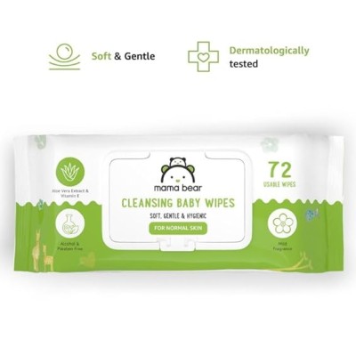 Mama Bear Wet Wipes (Pack of 3, 72 Sheets per Pack) Mama Bear Wet Wipes (Pack of 3, 72 Sheets per Pack)