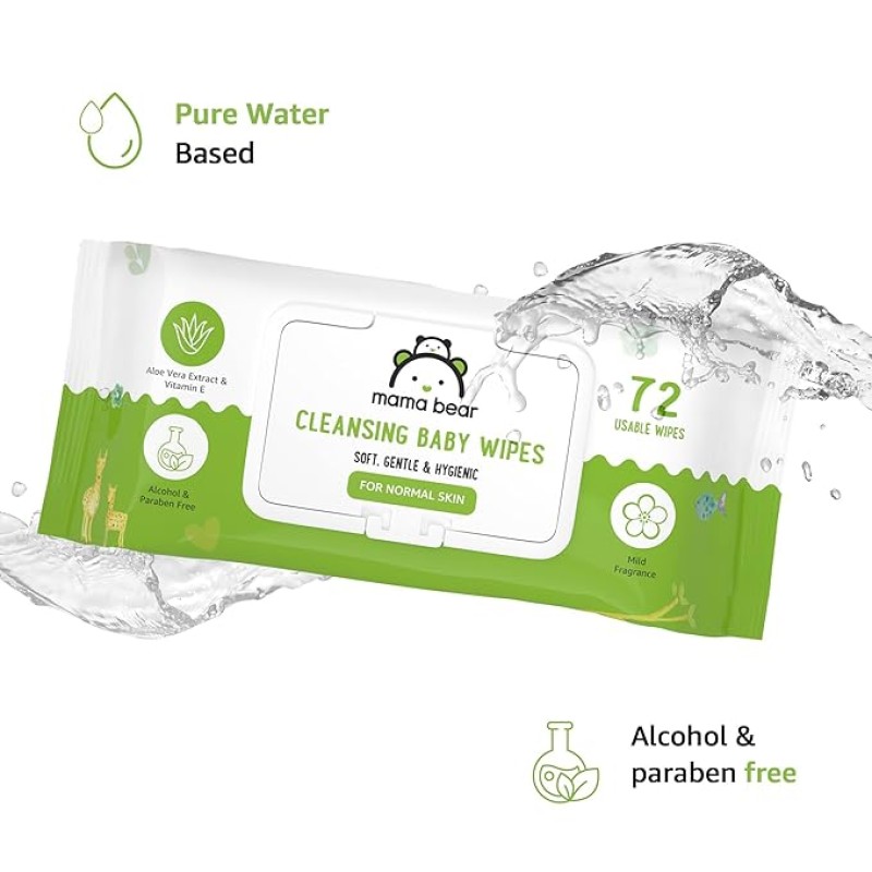 Mama Bear Wet Wipes (Pack of 3, 72 Sheets per Pack) Mama Bear Wet Wipes (Pack of 3, 72 Sheets per Pack)