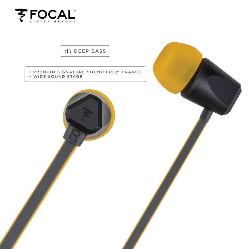Focal Sense 100SI Wired in Ear Earphone with Mic (Black) Focal Sense 100SI Wired in Ear Earphone with Mic (Black)