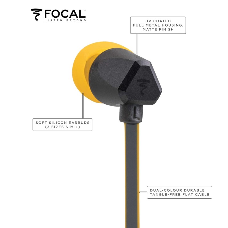 Focal Sense 100SI Wired in Ear Earphone with Mic (Black) Focal Sense 100SI Wired in Ear Earphone with Mic (Black)