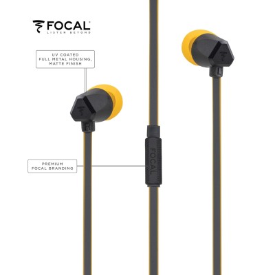 Focal Sense 100SI Wired in Ear Earphone with Mic (Black) Focal Sense 100SI Wired in Ear Earphone with Mic (Black)