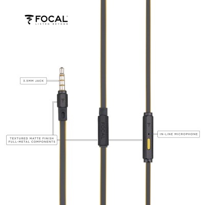 Focal Sense 100SI Wired in Ear Earphone with Mic (Black) Focal Sense 100SI Wired in Ear Earphone with Mic (Black)