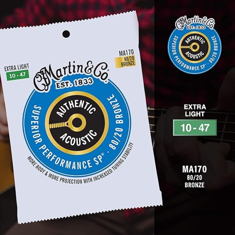 MAR*MA170 (Martin Original 80/20 Bronze Acoustic Guitar Strings Ex Lt 10-47) MAR*MA170 (Martin Original 80/20 Bronze Acoustic Guitar Strings Ex Lt 10-47)