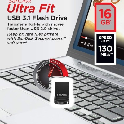SanDisk SDCZ430-016G-I35 USB 16 GB Flash Drive (Black) SanDisk SDCZ430-016G-I35 USB 16 GB Flash Drive (Black)
