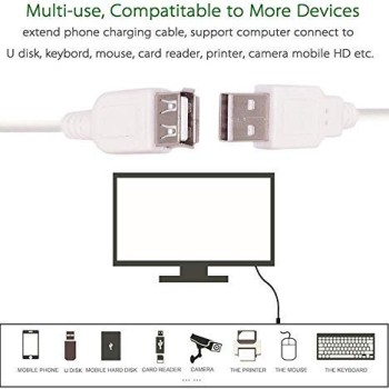 PremiumAV USB 3.0 Extension Moulded Type A Female to Male Cable 3mtr (White, 5 MTR) (MST-789) PremiumAV USB 3.0 Extension Moulded Type A Female to Male Cable 3mtr (White, 5 MTR) (MST-789)