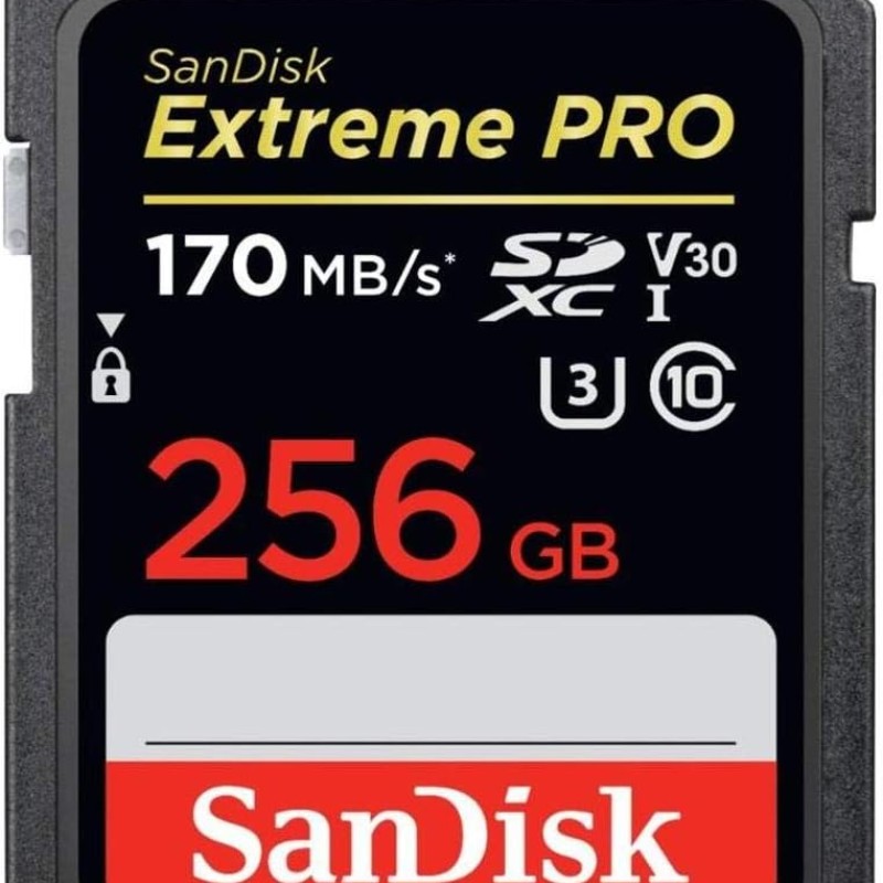 SanDisk 256GB Extreme PRO SDXC UHS-I Card - C10, U3, V30, 4K UHD, SD Card - SDSDXXY-256G-GN4IN SanDisk 256GB Extreme PRO SDXC UHS-I Card - C10, U3, V30, 4K UHD, SD Card - SDSDXXY-256G-GN4IN