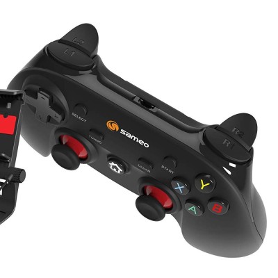 sameo SG27 Wireless Gaming Controller Gamepad with Bluetooth Connection Technology and Phone Holder | HD Precision Joystick and Trigger | Best for PC/PS3/Android Supports Windows XP/7/8/10 (Black)