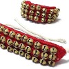 UAPAN MetalCraft Ghungroo Red Pad 3 Line,Red Pad Ghungroo 3 Line UAPAN MetalCraft Ghungroo Red Pad 3 Line,Red Pad Ghungroo 3 Line