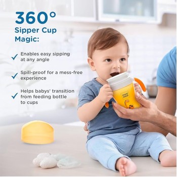 Mee Mee Baby Trainer Sippy Cup | Soft Spout, Leakproof Sipper for Toddlers | Dual Handle for Easy Grip | Non -Toxic, Lightweight & BPA Free, Orange (240 Ml) Mee Mee Baby Trainer Sippy Cup | Soft Spout, Leakproof Sipper for Toddlers | Dual Handle for Easy Grip | Non -Toxic, Lightweight & BPA Free, Orange (240 Ml)