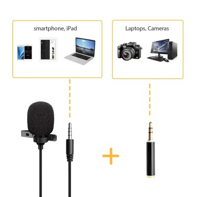 MAONO AU-400 Lavalier Auxiliary Omnidirectional Microphone (Black) MAONO AU-400 Lavalier Auxiliary Omnidirectional Microphone (Black)