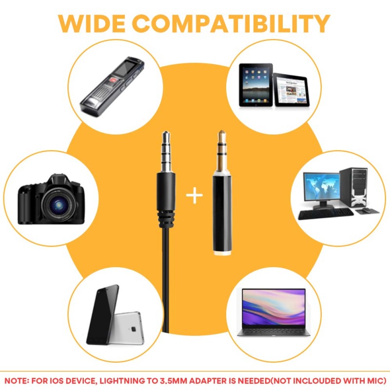 MAONO AU-400 Lavalier Auxiliary Omnidirectional Microphone (Black) MAONO AU-400 Lavalier Auxiliary Omnidirectional Microphone (Black)
